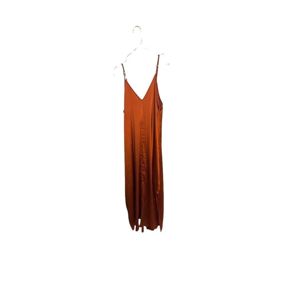 Van Winkle Co. Orange Maxi Flowy Dress/Gown Sleeveless XL Side Slits & Pockets 1